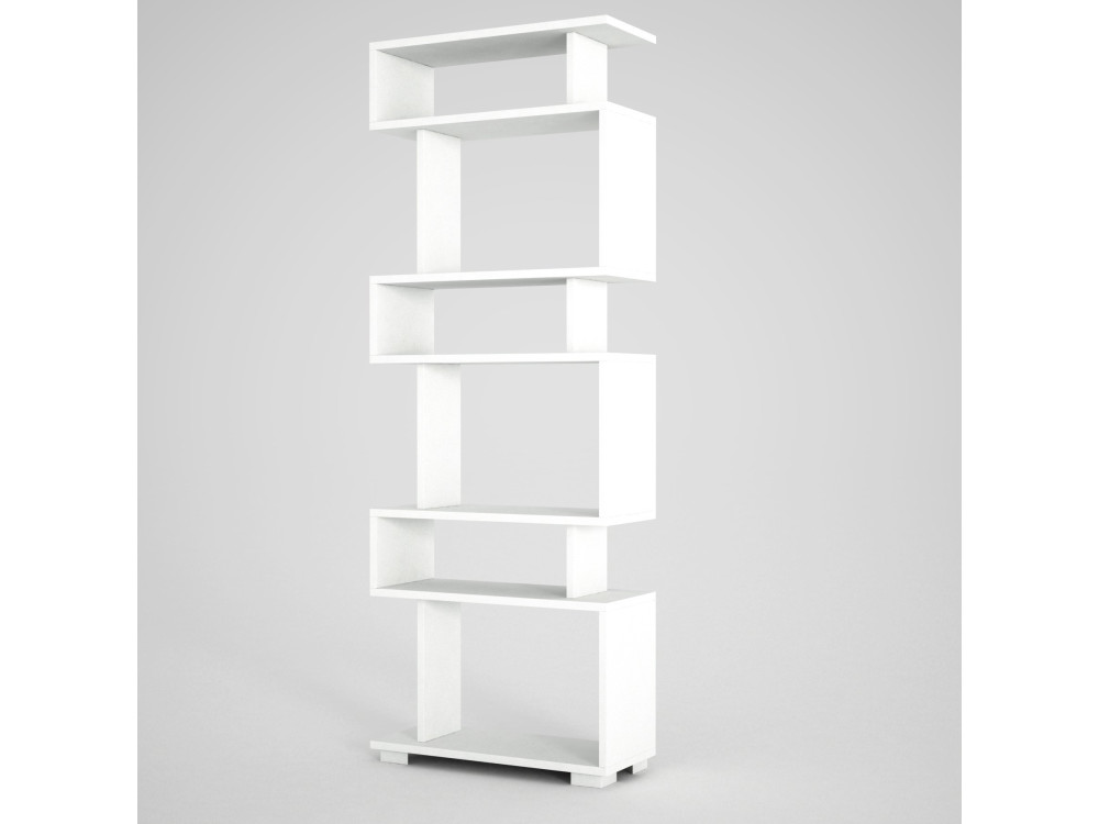 Estante de madeira "Blok" - 60 x 19 x 165 cm - Castanho