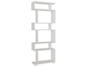 Estante de madeira "Blok" - 60 x 19 x 165 cm - Branco