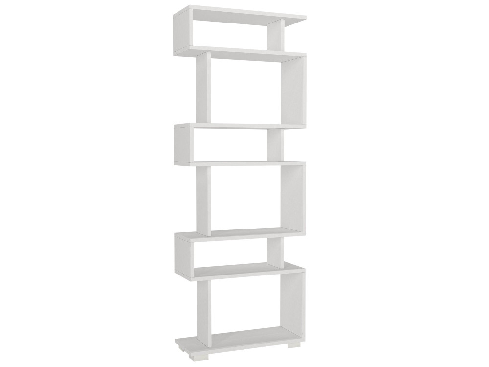 Estante de madeira "Blok" - 60 x 19 x 165 cm - Branco