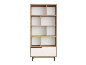 Estante de madeira "ON4-SW" - 84 x 30 x 176 cm - Branco