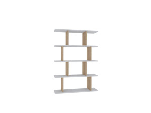Estante de madeira "Harmon" - 90 x 25 x 127 cm - Branco