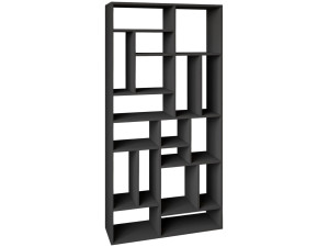 Estante de madeira "Nicola" - 90 x 30 x 180 cm - Cinzento antracite