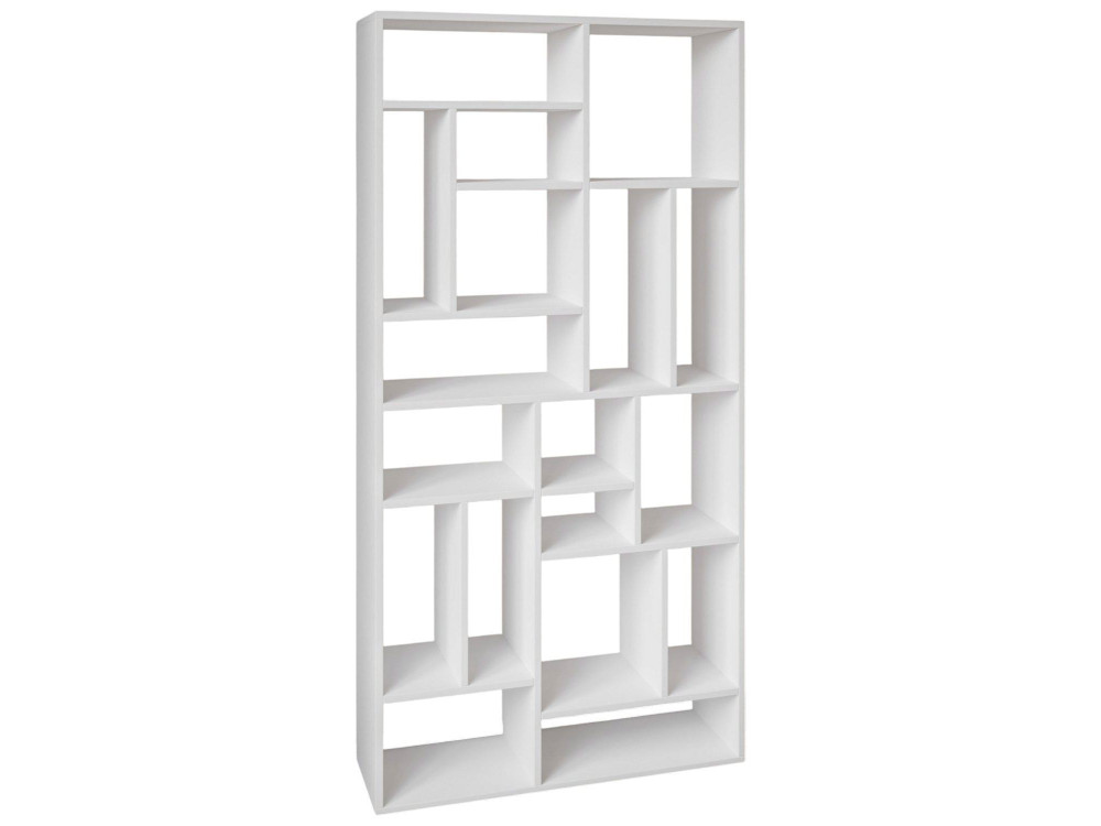 Estante de madeira "Nicola" - 90 x 30 x 180 cm - Branco