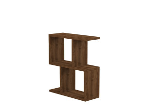 Mesa de apoio de madeira "Zet" - 45 x 17 x 51 cm - Nogueira