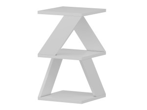 Mesa de apoio de madeira "Albeni" - 30 x 30 x 50 cm - Branco