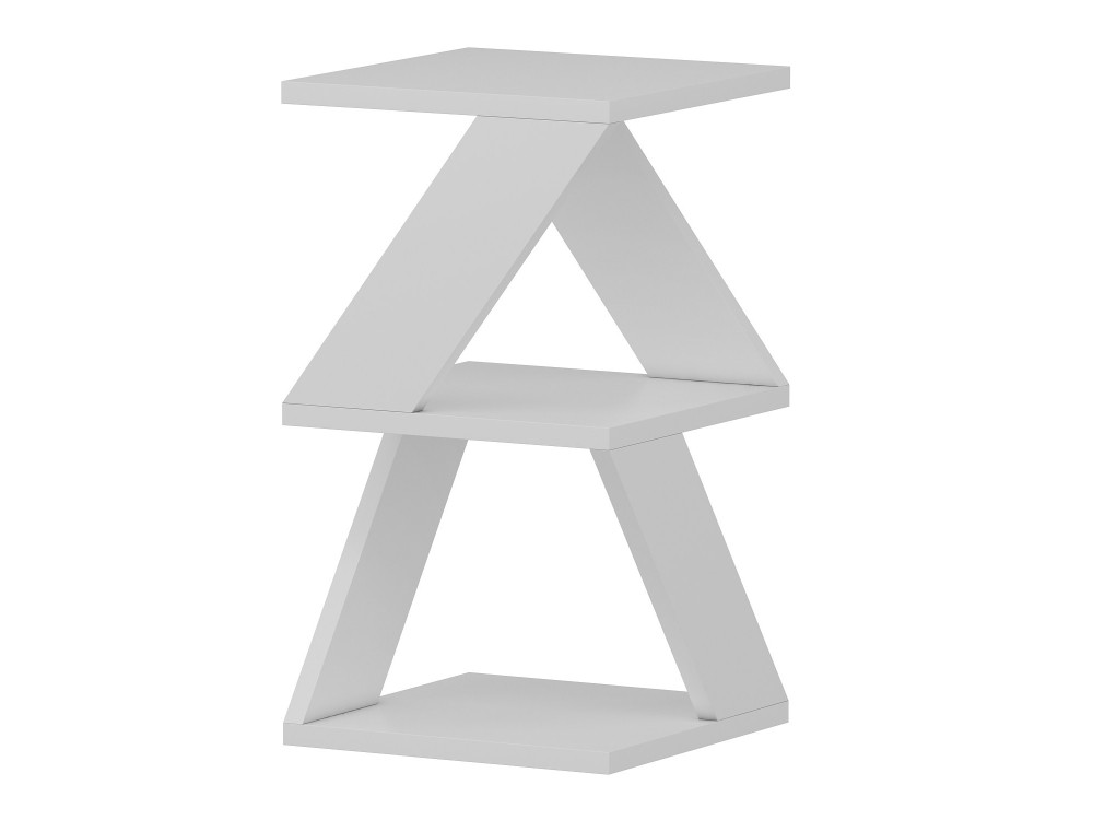 Mesa de apoio de madeira "Albeni" - 30 x 30 x 50 cm - Branco