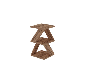 Mesa de apoio de madeira "Albeni" - 29 x 29 x 54 cm - Pinho Atlântico