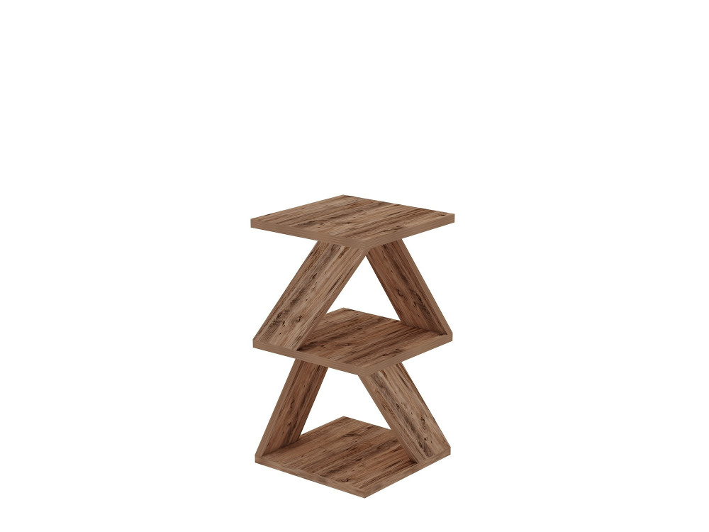 Mesa de apoio de madeira "Albeni" - 29 x 29 x 54 cm - Pinho Atlântico
