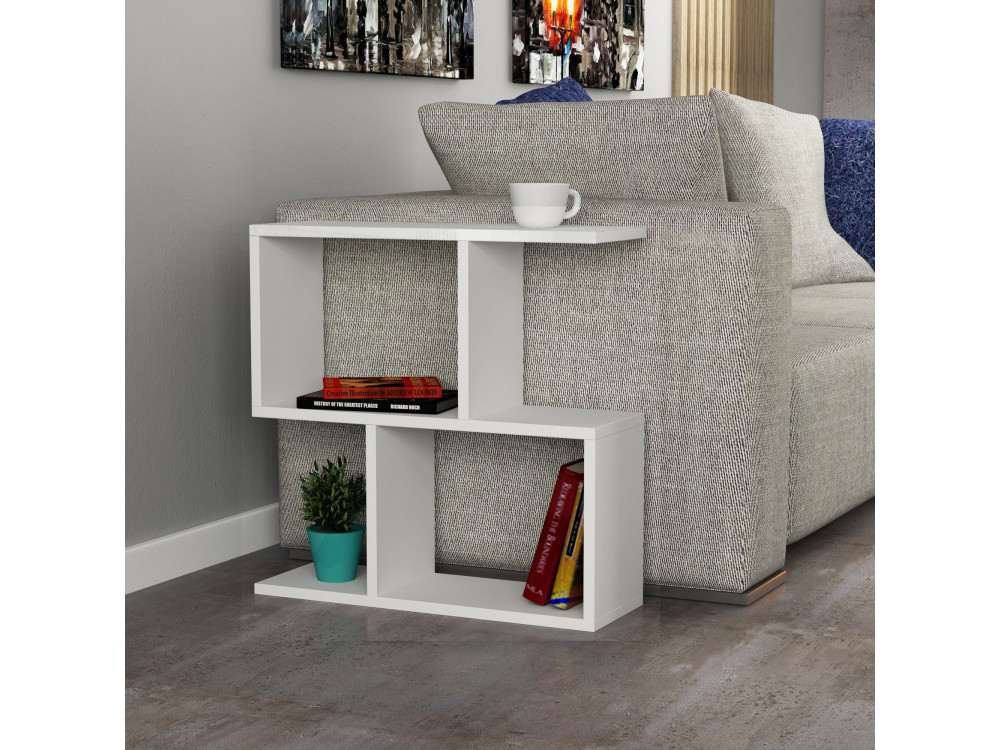 Mesa de apoio de madeira "Mania" - 60 x 20 x 60 cm - Branco