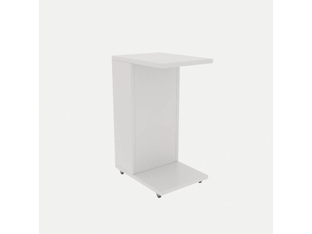 Mesa de apoio de madeira "Filinta" - 30 x 40 x 63 cm - Branco