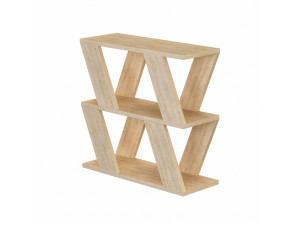 Mesa de apoio de madeira "Lazena" - 60 x 22 x 57 cm - Carvalho