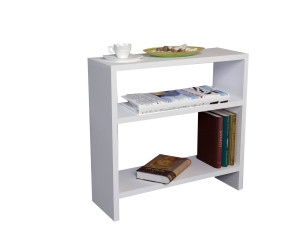 Mesa de apoio de madeira "Silvanus" - 51 x 17 x 49 cm - Branco