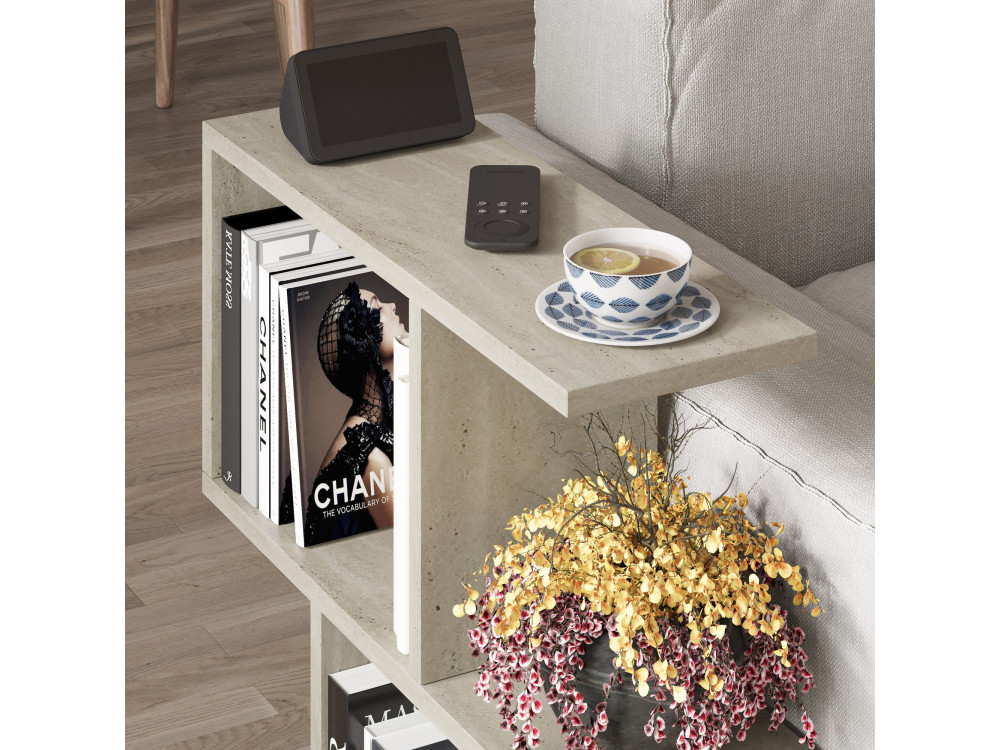 Mesa de centro em madeira "Homemania" - 60 x 60 x 20 cm - Bege