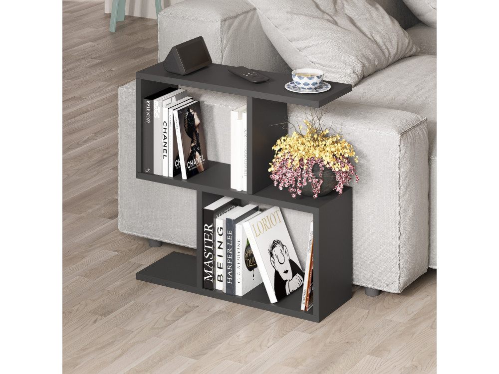 Mesa de apoio de madeira "Homemania" - 60 x 20 x 60 cm - Preto