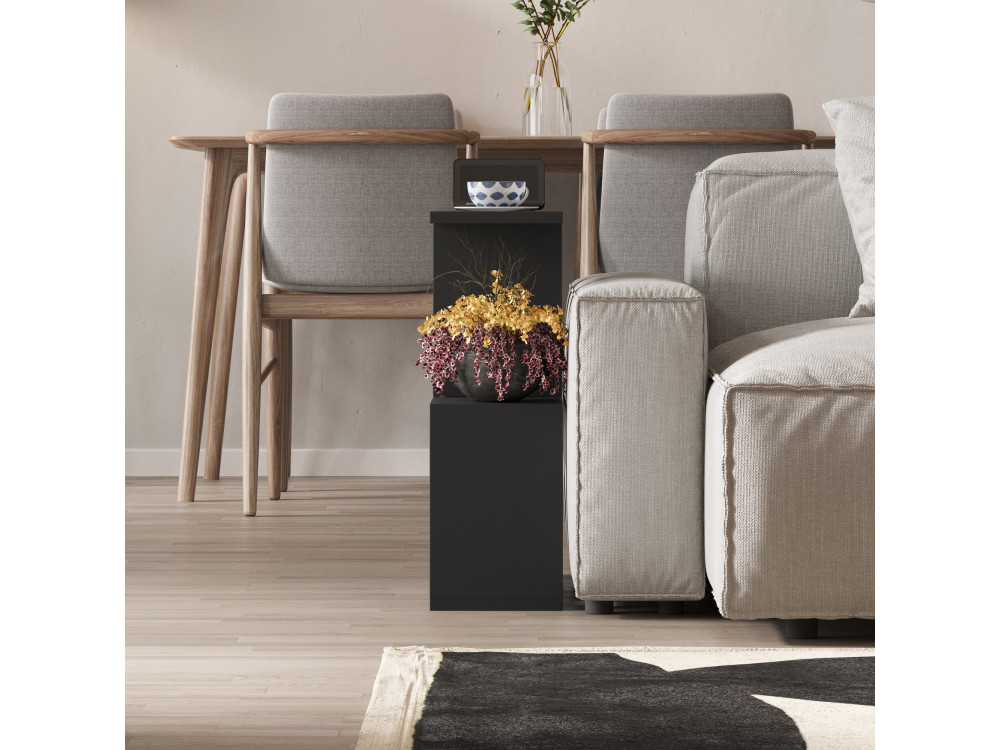 Mesa de apoio de madeira "Homemania" - 60 x 20 x 60 cm - Preto