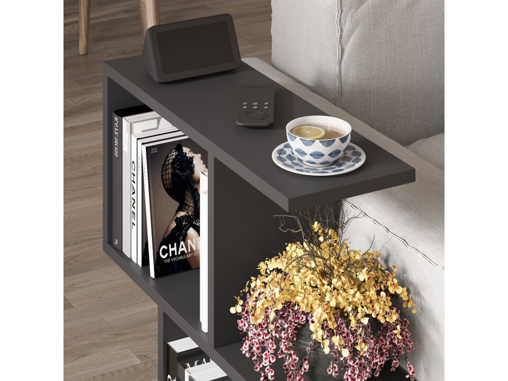 Mesa de apoio de madeira "Homemania" - 60 x 20 x 60 cm - Preto