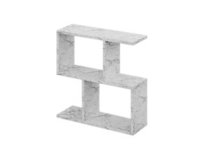 Mesa de apoio "Homemania" em madeira - 60 x 20 x 60 cm - Branco marmoreado
