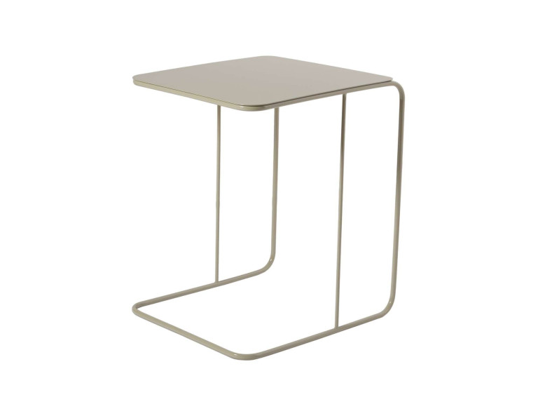 Mesa de apoio metálica "Poet" 47 x 46 x 57 cm - Taupe
