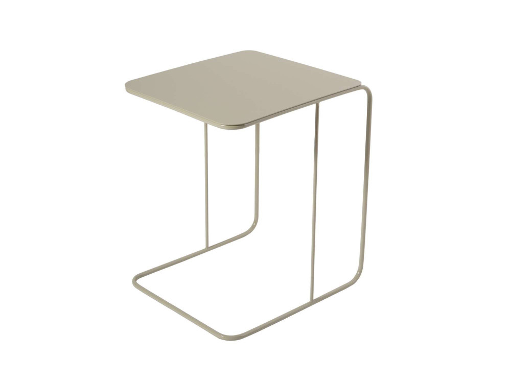 Mesa de apoio metálica "Poet" 47 x 46 x 57 cm - Taupe