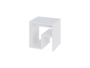 Mesa de apoio de madeira "Bon" 40 x 35 x 40 cm - Branco