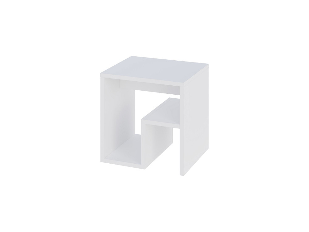 Mesa de apoio de madeira "Bon" 40 x 35 x 40 cm - Branco