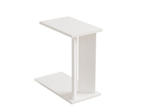Mesa de apoio de madeira "Lun" - 25 x 50 x 48 cm - Branco