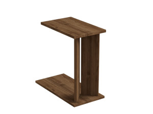 Mesa de apoio de madeira "Lun" - 25 x 50 x 48 cm - Castanho