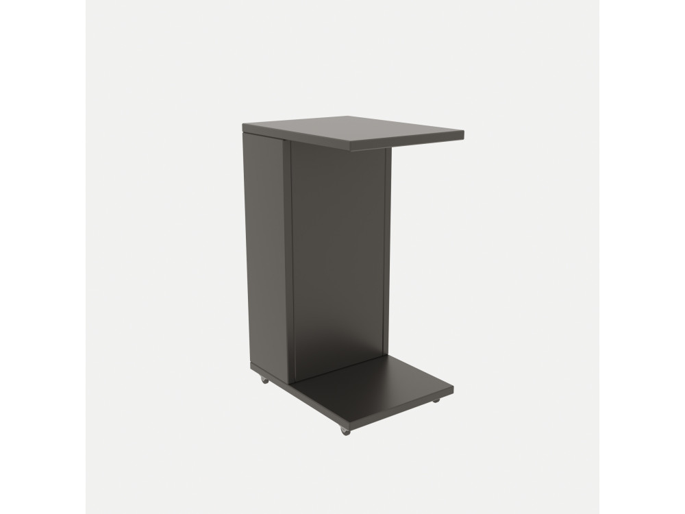 Mesa de apoio de madeira "Filinta" - 30 x 40 x 63 cm - Cinzento antracite