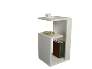 Mesa de apoio em madeira "Sister" - 35 x 29 x 60 cm - Branco