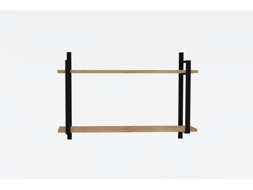 Prateleira de parede em madeira "Abat" - 90 x 22 x 60 cm - Nogueira