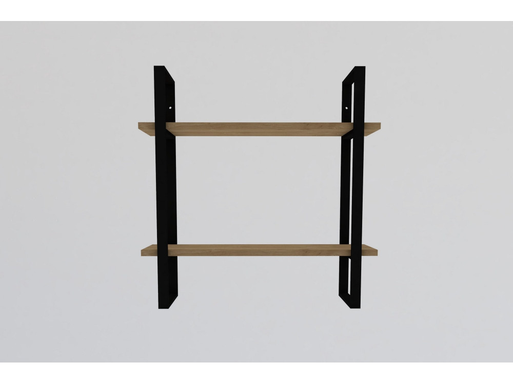 Prateleira de parede em madeira "Buba" - 70 x 22 x 70 cm - Castanho