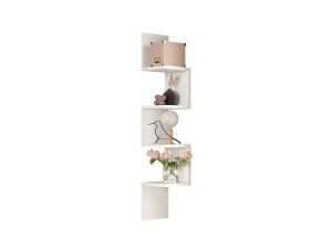 Prateleira de parede em madeira "WL9" - 22 x 22 x 117 cm - Branco