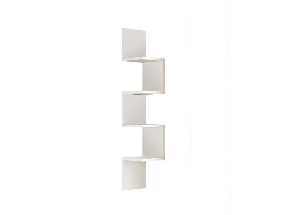 Prateleira de parede em madeira "WL9" - 22 x 22 x 117 cm - Branco