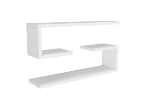 Prateleira de parede em madeira "Jenika" - 60 x 14 x 18 cm - Branco