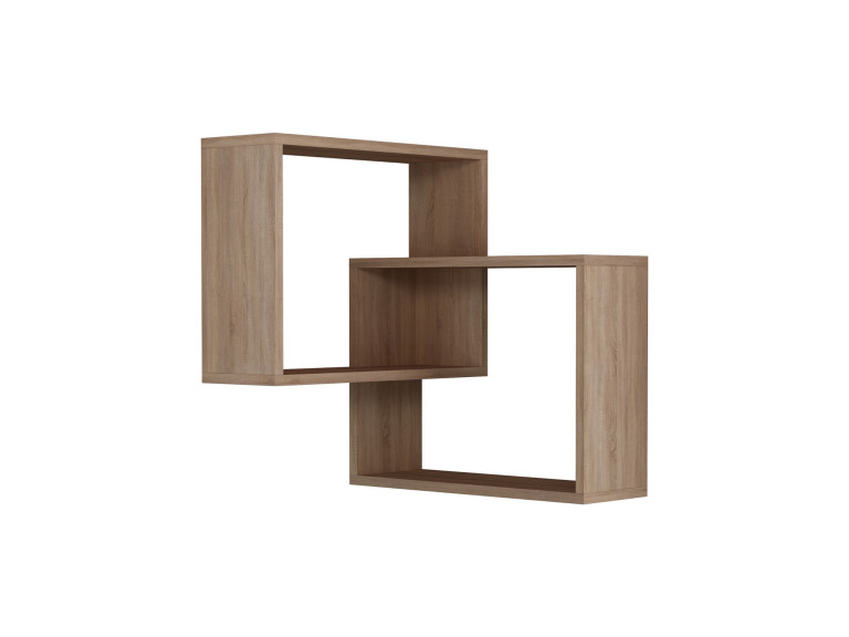 Prateleira de parede em madeira "Ring" - 68 x 60 x 68 cm - Carvalho Sonoma