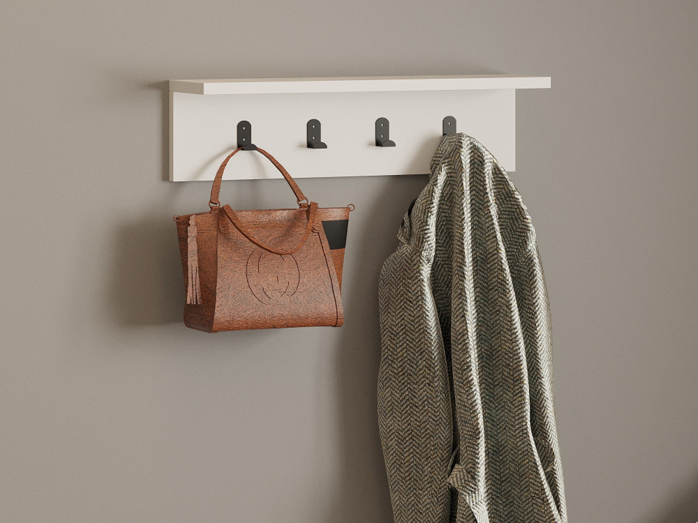 Prateleira de parede em madeira "Ayla" - 60 x 16 x 14 cm - Branco