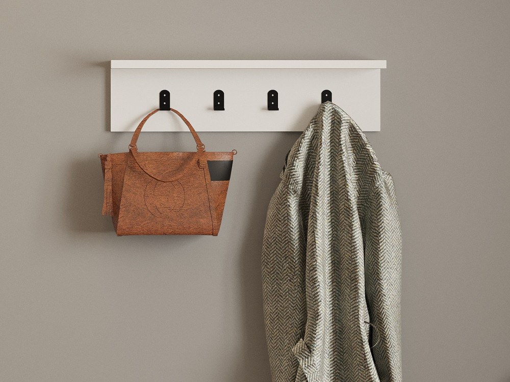 Prateleira de parede em madeira "Ayla" - 60 x 16 x 14 cm - Branco