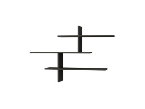 Prateleira de parede em madeira "Leo" - 123 x 22 x 80 cm - Antracite
