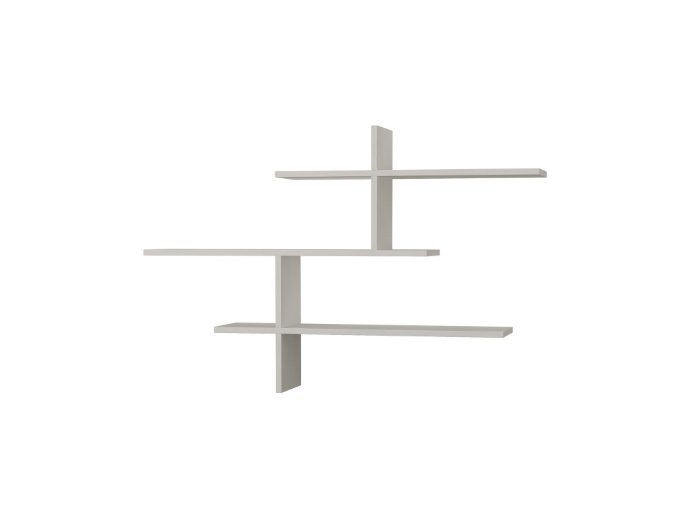 Prateleira de parede em madeira "Leo" - 123 x 22 x 80 cm - Branco
