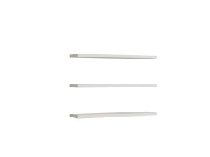 Conjunto de 3 prateleiras de parede em madeira "Boss" - 60 x 1 x 14 cm - Branco