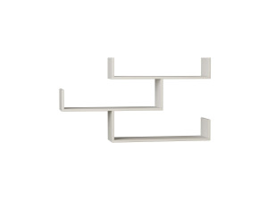 Prateleira de parede em madeira "Tibete" - 119 x 23 x 66 cm - Branco