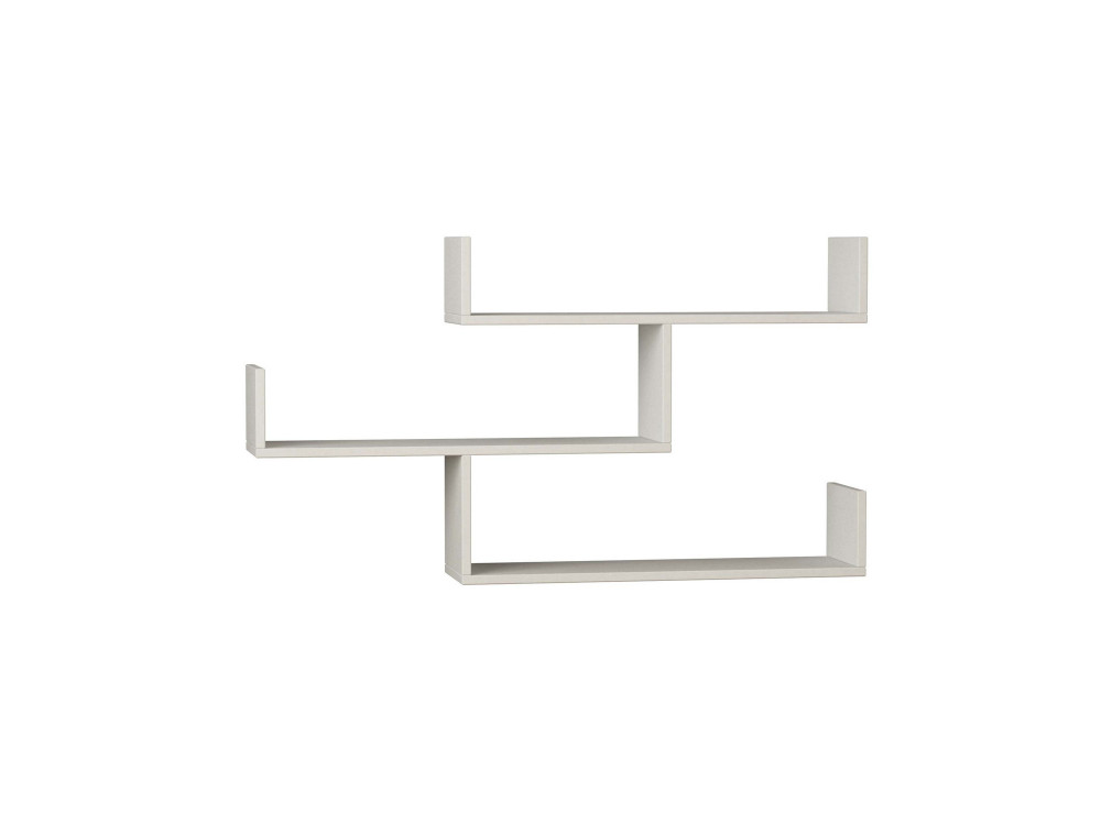 Prateleira de parede em madeira "Tibete" - 119 x 23 x 66 cm - Branco