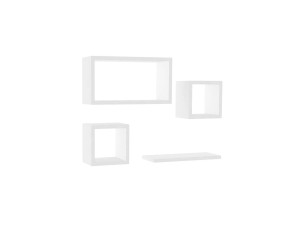 Prateleira de parede em madeira "Babi" - 43 x 15 x 23 cm - Branco