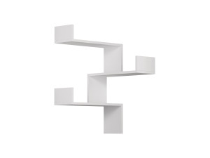 Prateleira de parede em madeira "Luksa" - 60 x 60 x 90 cm - Branco