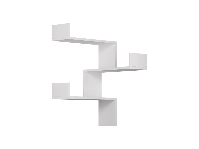 Prateleira de parede em madeira "Luksa" - 60 x 60 x 90 cm - Branco