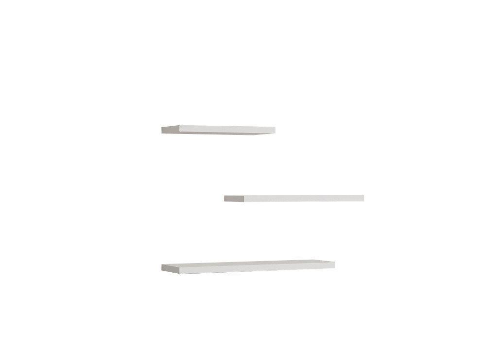 Prateleira de parede em madeira "Leila" - 50 x 14 x 2 cm - Branco
