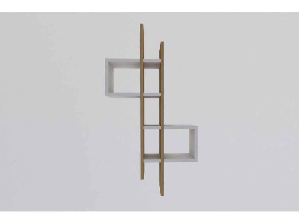Prateleira de parede em madeira "Emse" - 53 x 19 x 108 cm - Carvalho branco safira