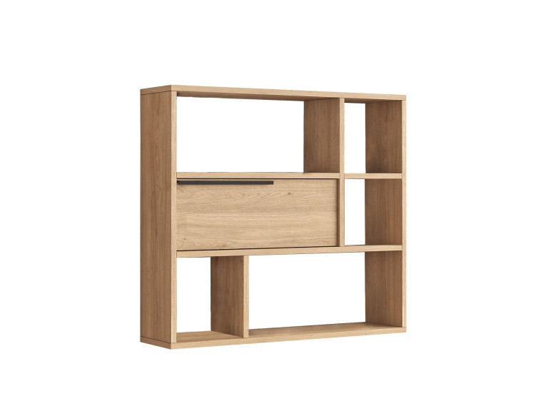 Prateleira de parede em madeira "Calvin" - 90 x 22 x 81 cm - Castanho