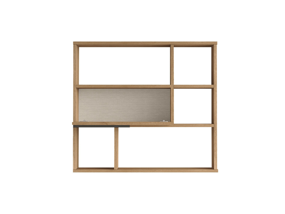 Prateleira de parede em madeira "Calvin" - 90 x 22 x 81 cm - Castanho