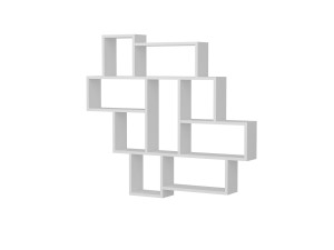 Prateleira de parede em madeira "Parola" - 115 x 15 x 103 cm - Branco